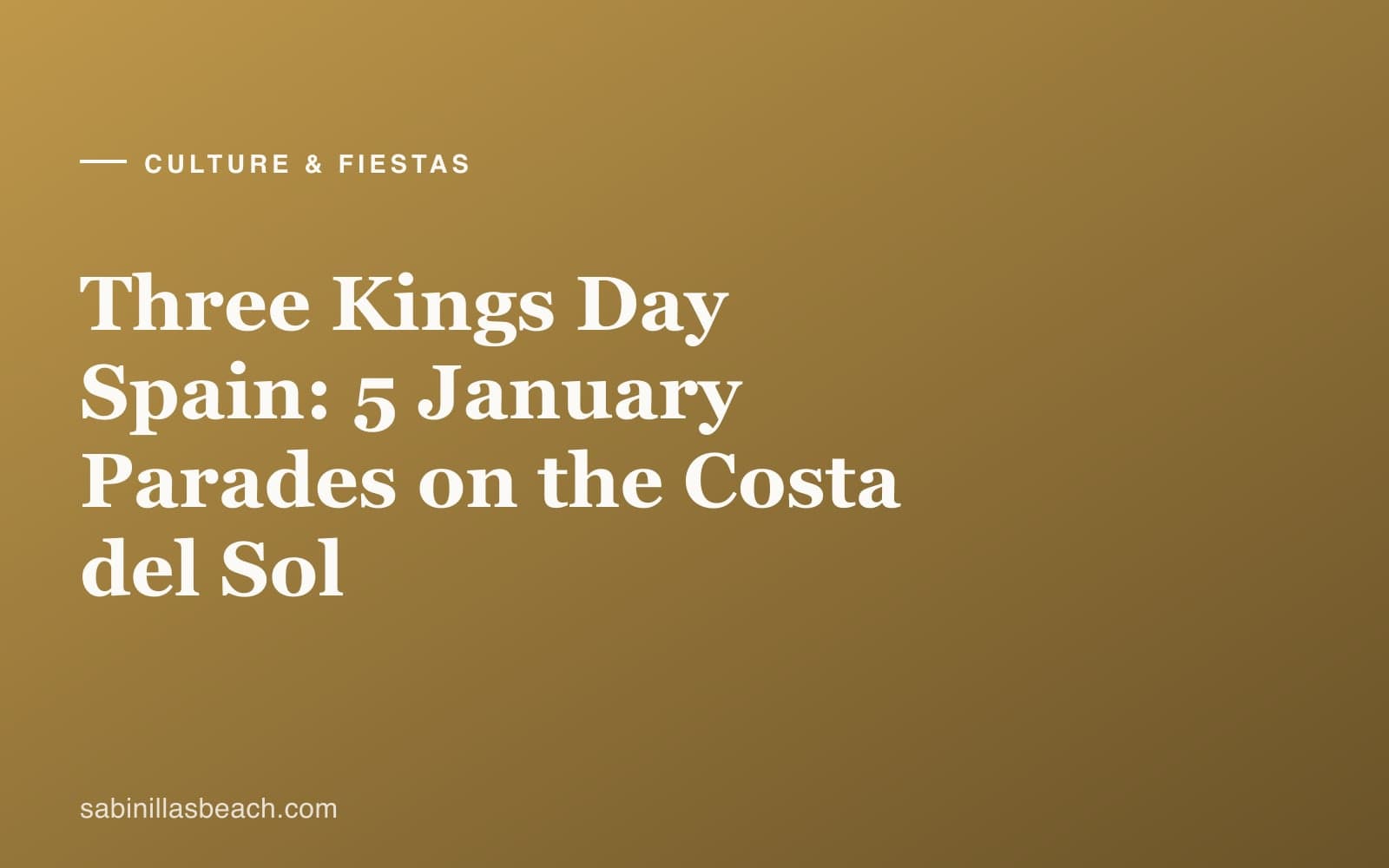 Three Kings parade float with the Magi throwing sweets to children on a Costa del Sol street on the evening of 5 January