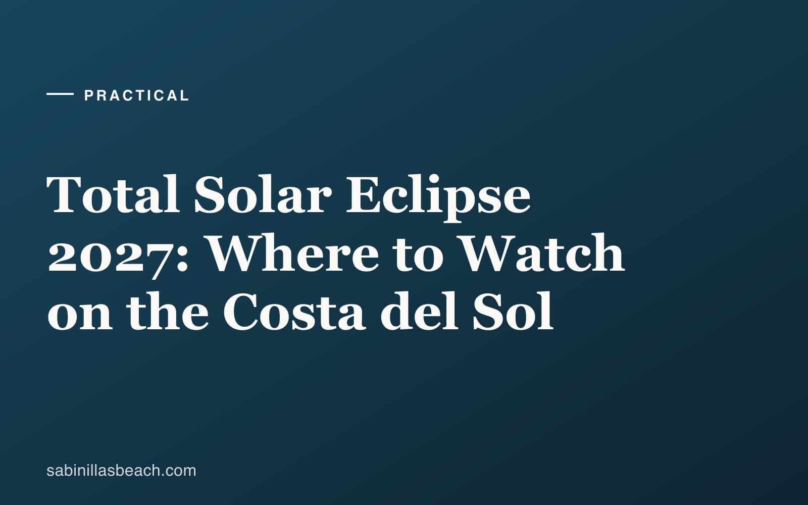 The solar corona around a totally eclipsed sun in a darkened mid-morning sky above the western Costa del Sol coastline
