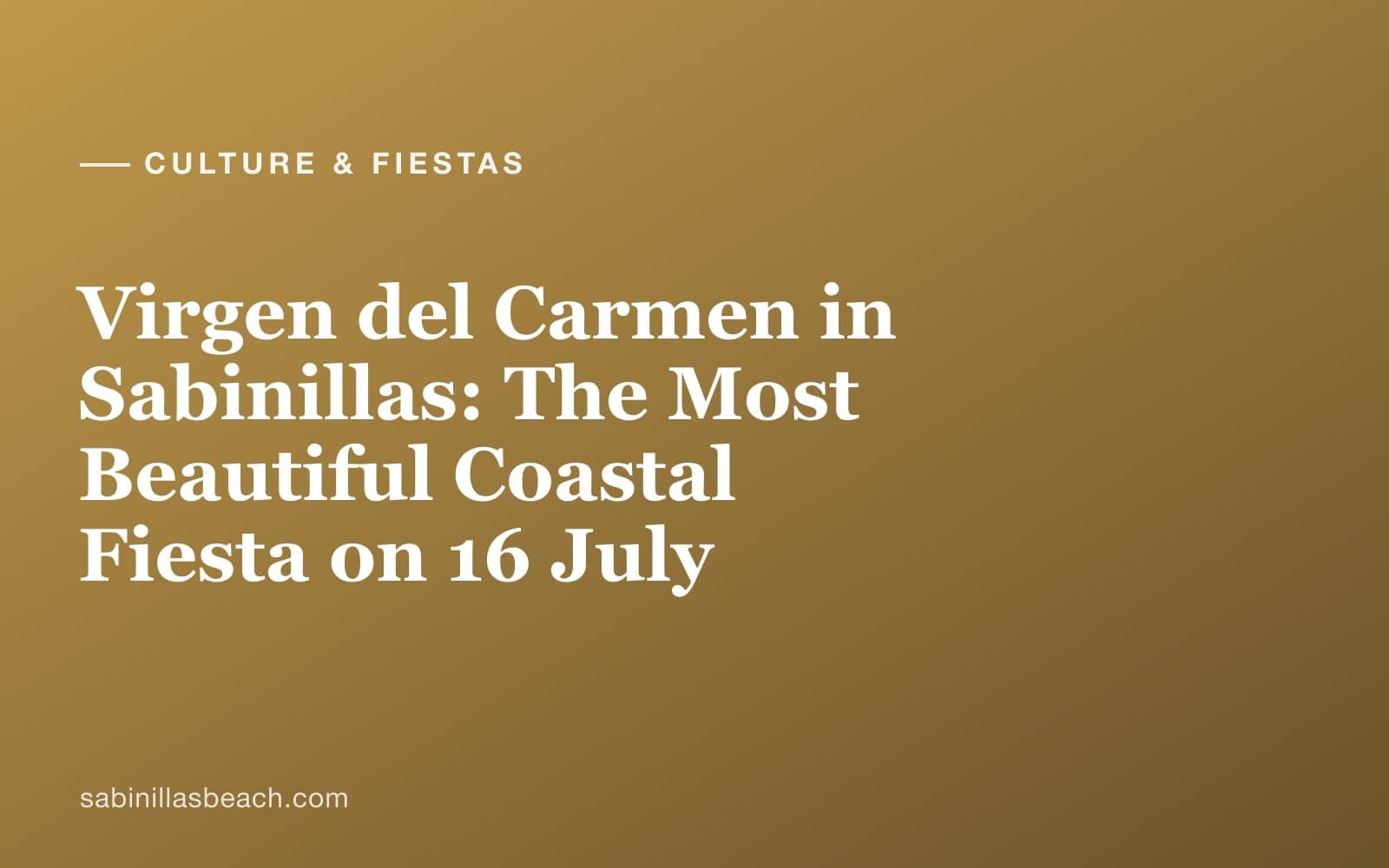 Statue of the Virgen del Carmen in white and gold carried towards decorated fishing boats on Sabinillas beach, Costa del Sol